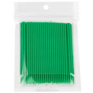 Aplikatory do rzęs Microbrush 100szt. Zielone 2mm