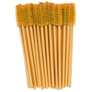 Szczoteczki do rzęs i brwi spiralki jednorazowe Złote 50szt.