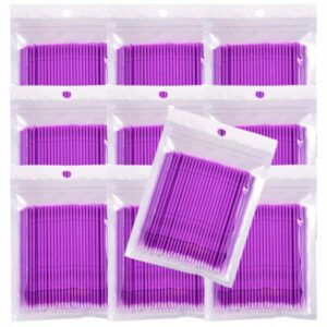 Aplikatory do rzęs jednorazowe Bezwłókienkowe Microbrush Fioletowe 1000szt.