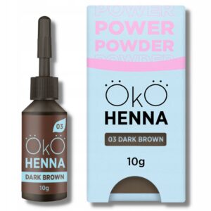 Henna pudrowa do brwi OkO Dark Brown – Ciemny Brązowy 10g #03