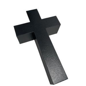 Znicz Krzyż na Grób Pełny Metalowy Na Pomnik Bez Graweru