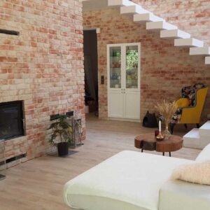 Płytka ceglana beżowo-czerwona